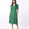 Green Isabella Wrap Dress -Ethereal Styles 09062023scarletsage061