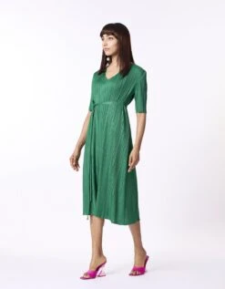 Green Isabella Wrap Dress -Ethereal Styles 09062023scarletsage063