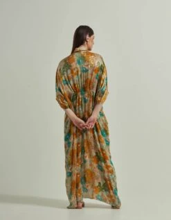 Floral Printed Long Kaftan Dress -Ethereal Styles 107947b