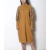 Mustard Smocked Neck Dress Kurta 2 Mustard Smocked Neck Dress Kurta -Ethereal Styles 1 22604