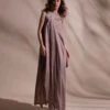 Stone Bias Cut Flared Long Dress With Wide Pants -Ethereal Styles 1 3496 10 234