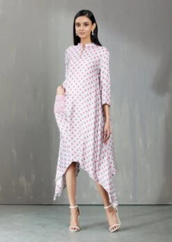 Grey And Pink Tunic Dress