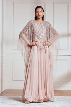 Blush Cherry Blossom Kaftan Dress