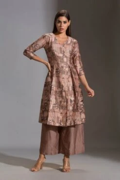 Beige Maskan Dress And Pant
