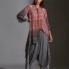 Pink And Grey Rangrez Dhoti And Dress 1 Pink And Grey Rangrez Dhoti And Dress -Ethereal Styles 1 52929