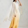 Ivory And Yellow Organza And Crinkle Crepe Cape And Dress 1 Ivory And Yellow Organza And Crinkle Crepe Cape And Dress -Ethereal Styles 1 65975