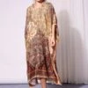 Golden Beige Applique Printed Kaftan Dress 2 Golden Beige Applique Printed Kaftan Dress -Ethereal Styles 1 66949