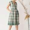 Green Punta Check Dress -Ethereal Styles 1 70097