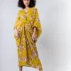 Yellow Bougainvillea Printed Drawstring Kite Dress -Ethereal Styles 1 70238