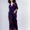 Blue/Red Shibori Kk Zipper Dress -Ethereal Styles 1 70244