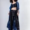 Black Rd Blouse & Salwar Pants With Blue Polka H/H Dress -Ethereal Styles 1 70275