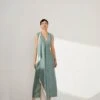 Teal Dress With Contrast Drape -Ethereal Styles 1 76555