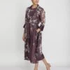 Lavender Petal Print Jacket With Dress -Ethereal Styles 1 80184