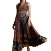 Black Printed Long Dress -Ethereal Styles 1 82487