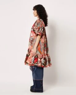 Multi Colour With Light Pink Aiko Dress 8 Multi Colour With Light Pink Aiko Dress -Ethereal Styles 22002rose053