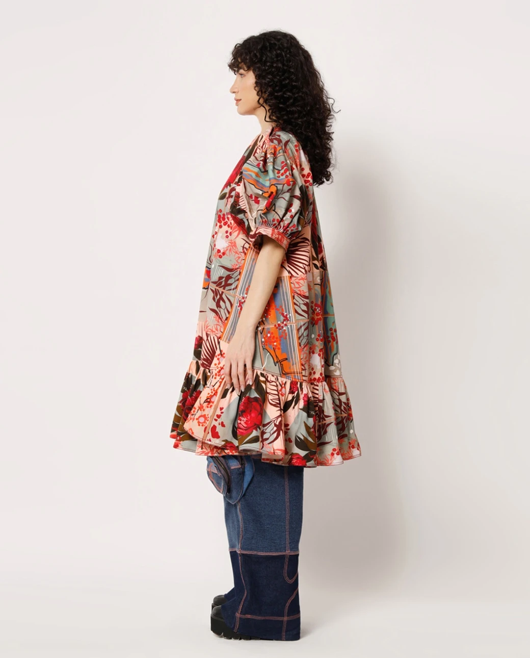 Multi Colour With Light Pink Aiko Dress 5 Multi Colour With Light Pink Aiko Dress - Image 3