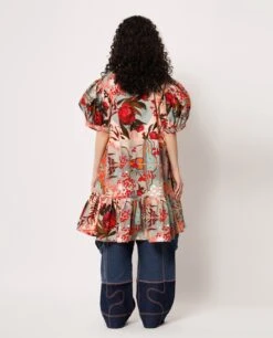 Multi Colour With Light Pink Aiko Dress 9 Multi Colour With Light Pink Aiko Dress -Ethereal Styles 22002rose05b