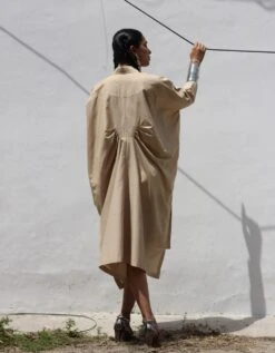 Khaki Kimono Dress -Ethereal Styles 22581b