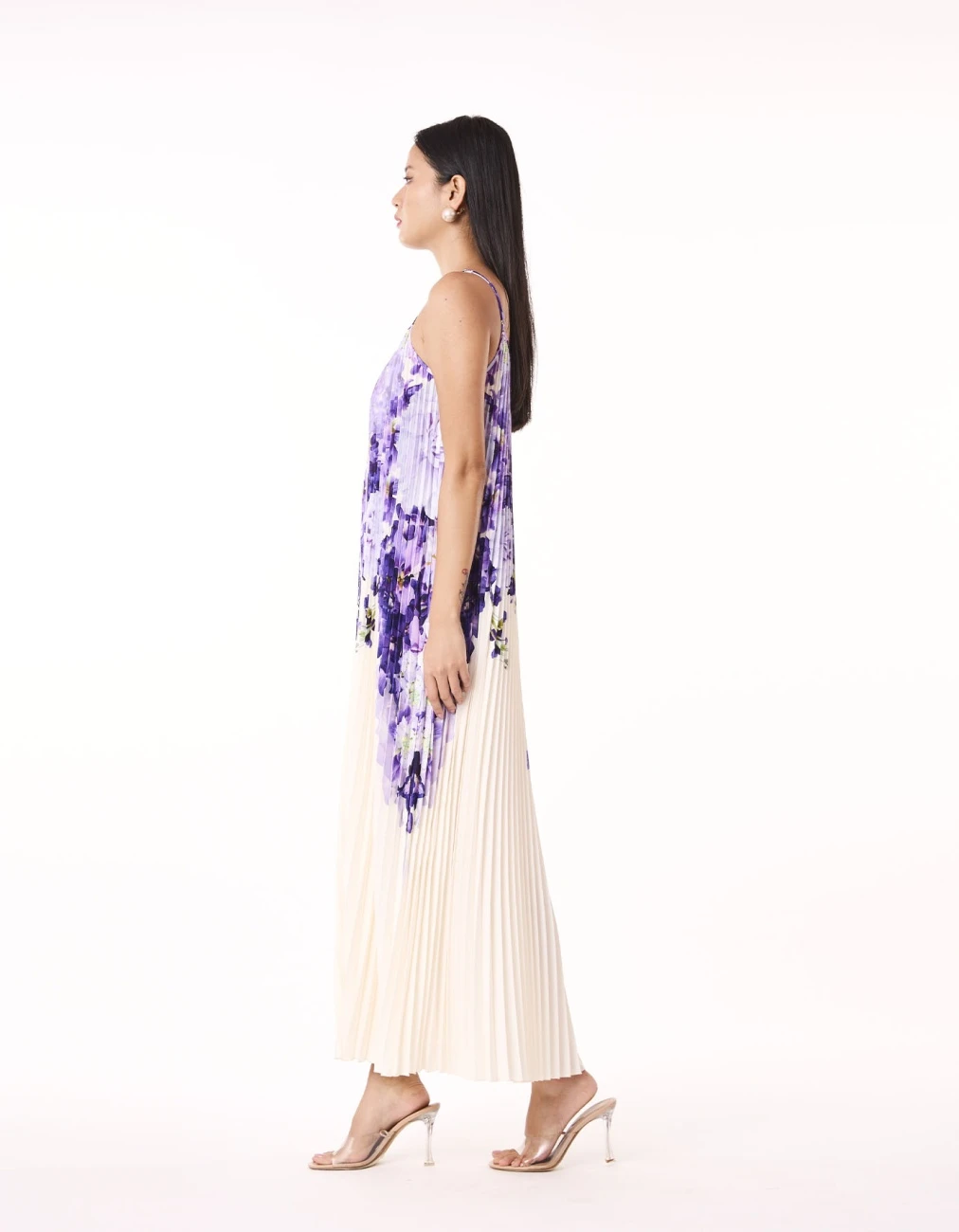 Olivia Floral Slip Dress In Cream 6 Olivia Floral Slip Dress In Cream - Image 4