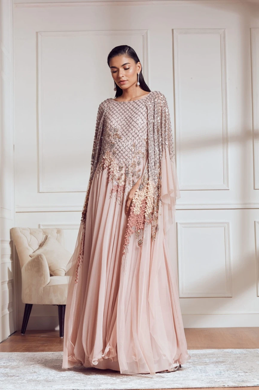 Blush Cherry Blossom Kaftan Dress 4 Blush Cherry Blossom Kaftan Dress - Image 2