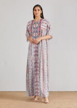 Multicolor Printed Kaftaan Dress -Ethereal Styles 2 39003