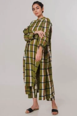 Green Harit Kaftan Dress -Ethereal Styles 2 50008