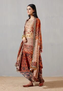 Noor Cowl Dress With A Dupatta -Ethereal Styles 2 50563
