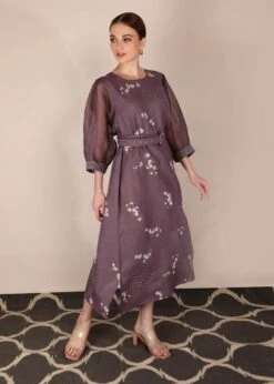 Cherry Blossom Lavender Dress With Jacket -Ethereal Styles 2 51051