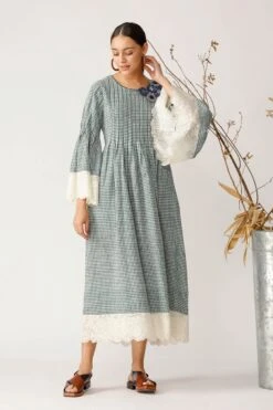 Green Dulcet Pleated Dress -Ethereal Styles 2 56315