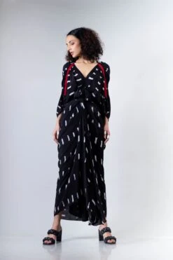 Black Raindrop Knotted Kk Dress -Ethereal Styles 2 56456