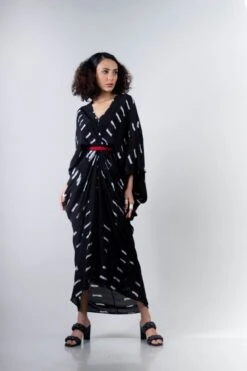 Black Rd Drawstring Kite Dress -Ethereal Styles 2 56465