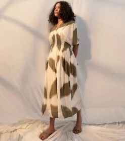 Wasabi Green Phyllis Dress -Ethereal Styles 2 58007