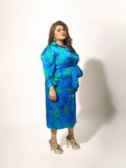 Blue Capri Long Shirt Dress -Ethereal Styles 2 60217