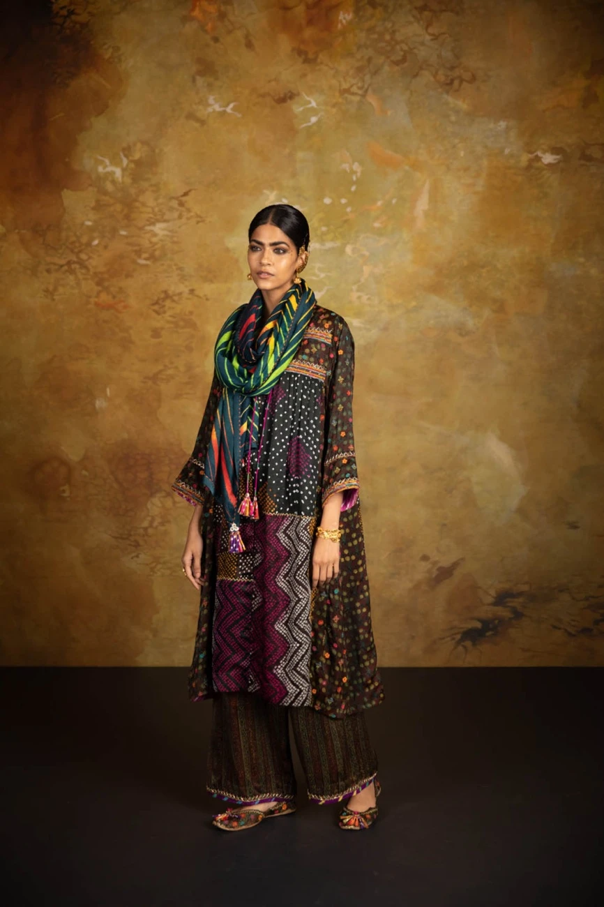 Brown Mirch Masala Pleated Dress 4 Brown Mirch Masala Pleated Dress - Image 2