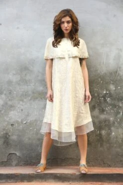 Ivory Cape Kurta Dress -Ethereal Styles 2 64612