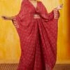 Red Marigold Buti Kaftan Dress -Ethereal Styles 30211