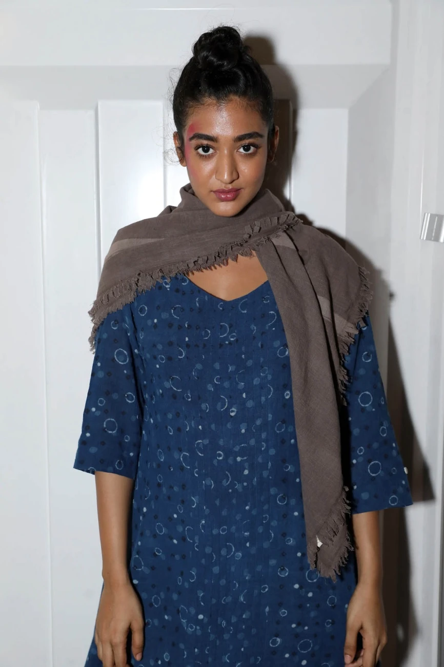 Kashish Scarf Paired With Muddy Pants And Dotted Dress 5 Kashish Scarf Paired With Muddy Pants And Dotted Dress - Image 3
