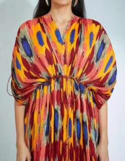 Long Kaftan Dress In Ikat Print 9 Long Kaftan Dress In Ikat Print -Ethereal Styles 3 11393