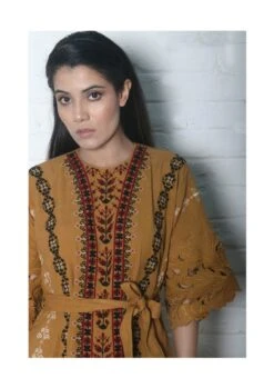 Mustard Kala Cotton Dress Kurta 8 Mustard Kala Cotton Dress Kurta -Ethereal Styles 3 14027