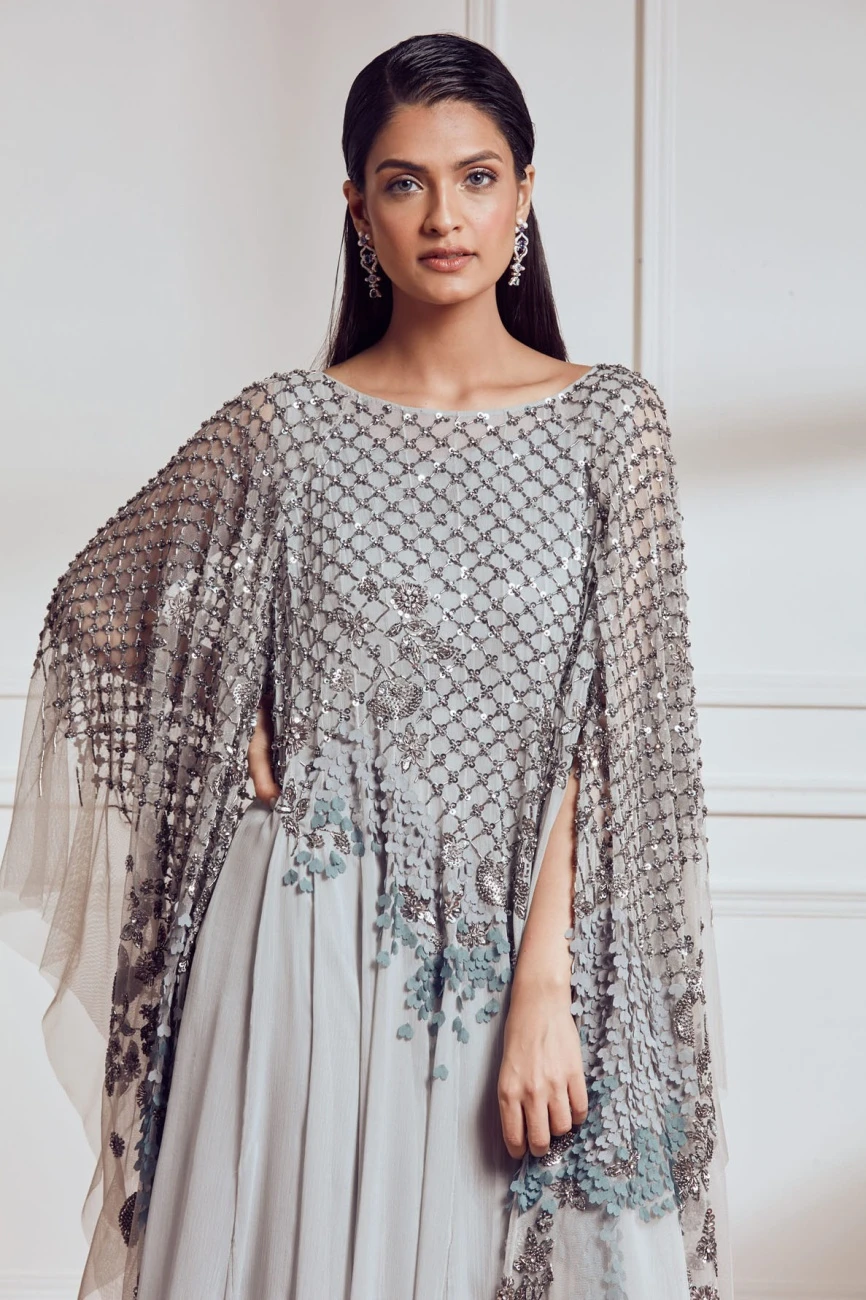 Grey Angelonia Kaftan Dress 4 Grey Angelonia Kaftan Dress - Image 3