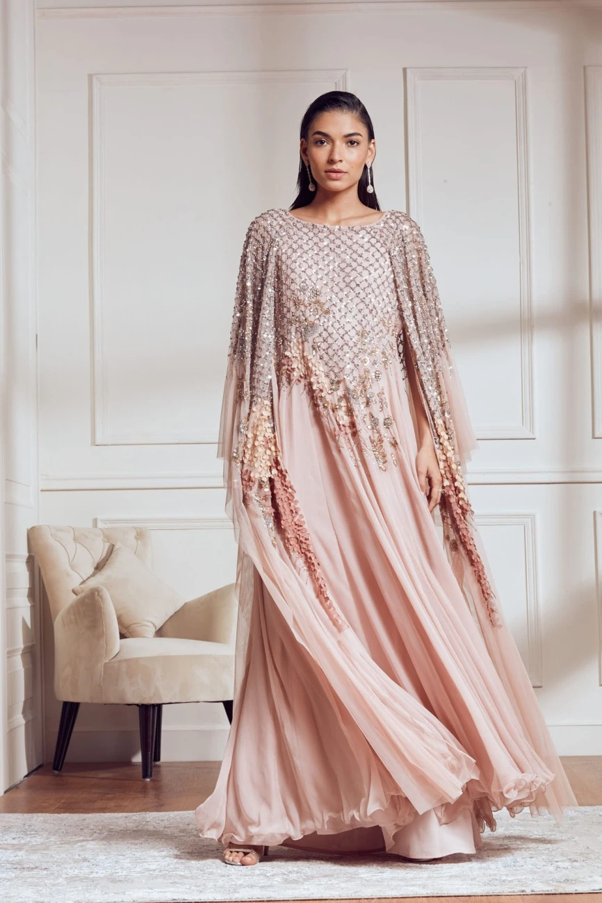 Blush Cherry Blossom Kaftan Dress 5 Blush Cherry Blossom Kaftan Dress - Image 3