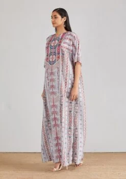 Multicolor Printed Kaftaan Dress -Ethereal Styles 3 30394
