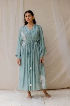 Powder Blue Hibiscus Dress 10 Powder Blue Hibiscus Dress -Ethereal Styles 3 37807