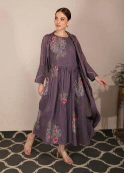 Dessert Rose Print Lavender Dress With Jacket -Ethereal Styles 3 40040