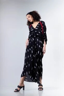 Black Raindrop Knotted Kk Dress -Ethereal Styles 3 44376