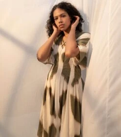 Wasabi Green Phyllis Dress -Ethereal Styles 3 45626