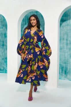 Blue Agathi Peasant Dress -Ethereal Styles 3 50771