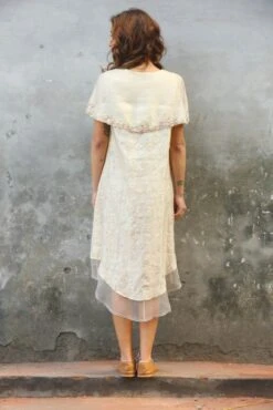 Ivory Cape Kurta Dress -Ethereal Styles 3 50871