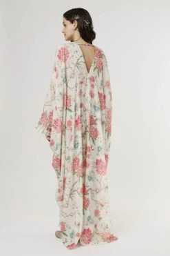 Eternal Ivory Yutika Long Kaftan Dress -Ethereal Styles 4113b