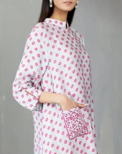 Grey And Pink Tunic Dress -Ethereal Styles 4 15468